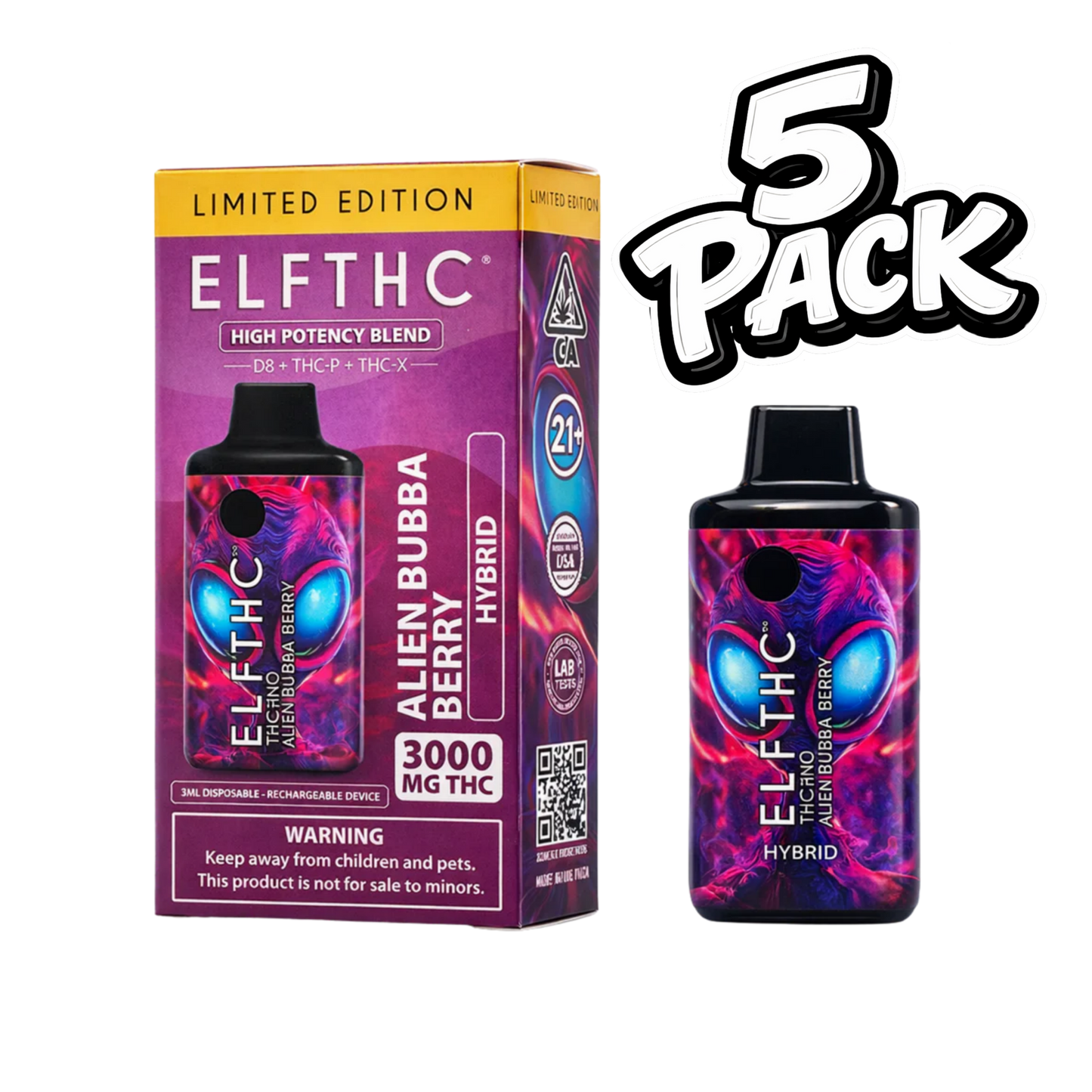5 Pack ELFTHC Limited Edition 3g