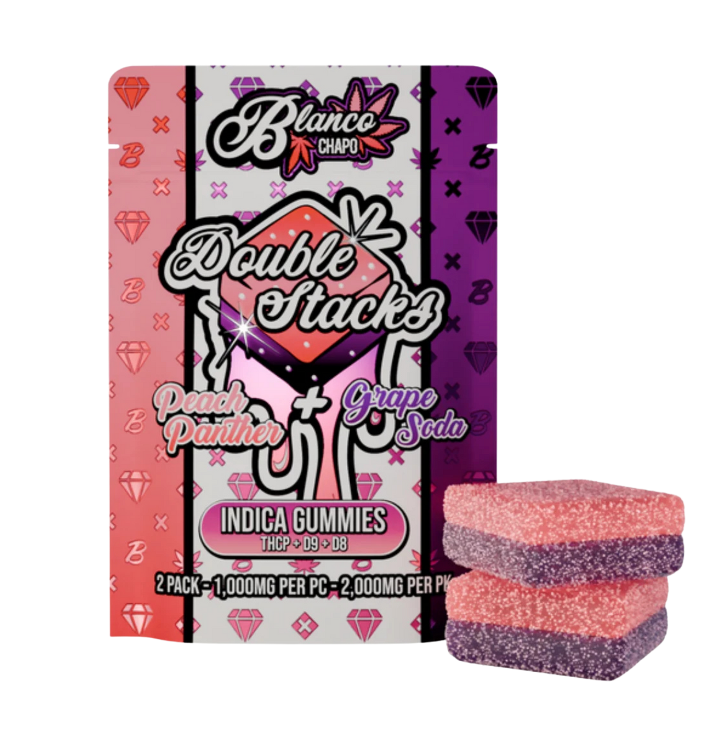 Blanco Chapo Double Stacks ( 2 Pack-1000mg Per Pc - 2 2000Mg Total) ¡Original!