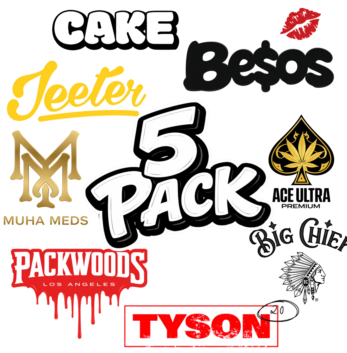 5 Wax pack - ¡Sabores y marcas al azar!